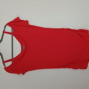 Loop 18 Brand Cold Shoulder Tshirt Size (9-11)  Color Orange/ Pink